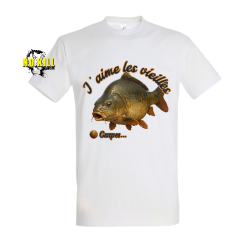 T-SHIRT - CARPE - J'aime les vieilles carpes